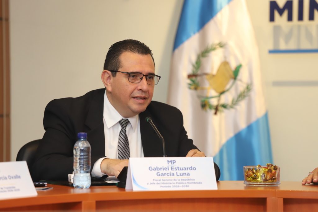 Fiscal General y jefe del Ministerio Público, Gabriel Estuardo García Luna. Foto MP.